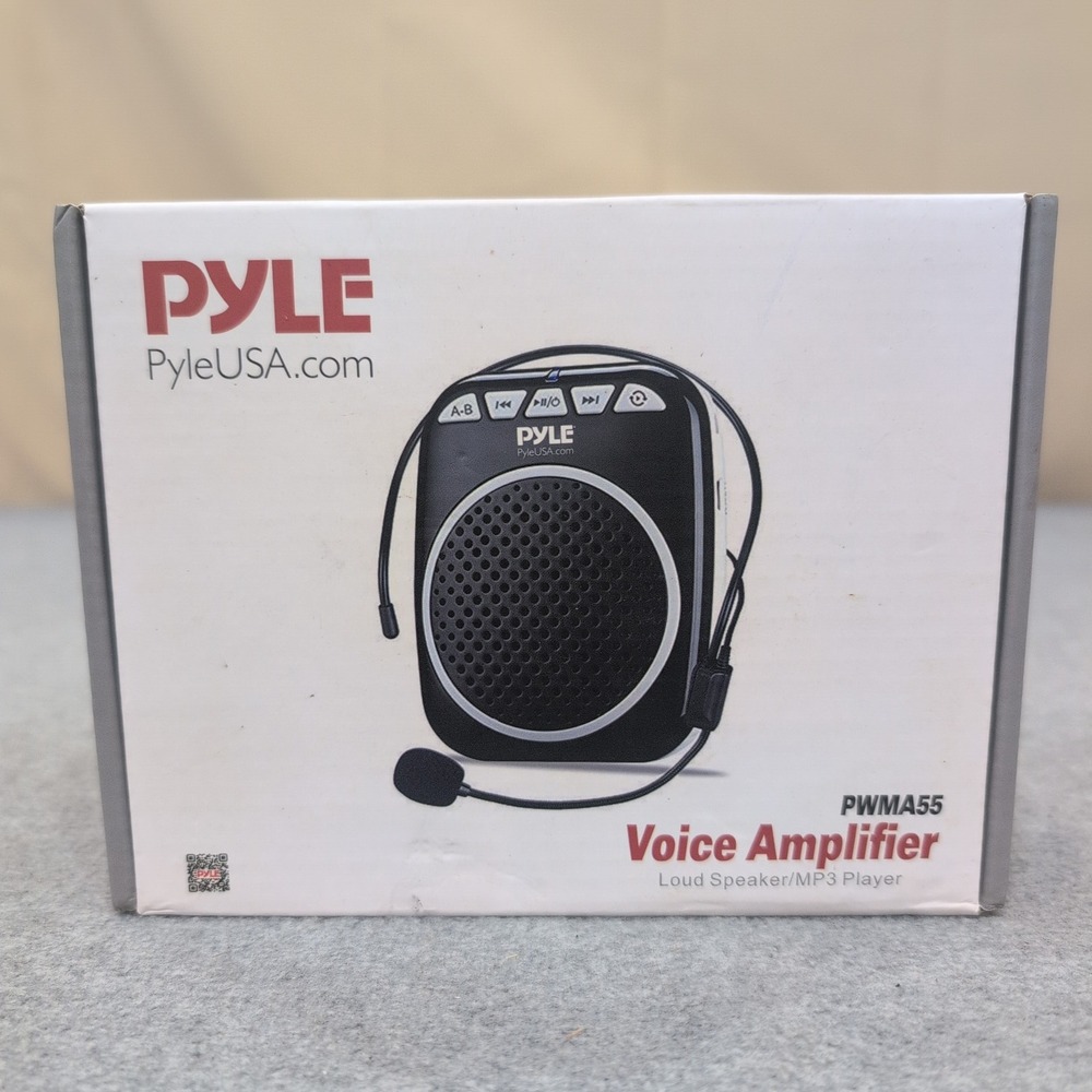 PYLE PWMA55 Voice Amplifier Loud Speaker MP3 Player Black Portable‎ Microphone
